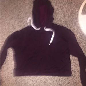 Maroon Cropped Hoodie